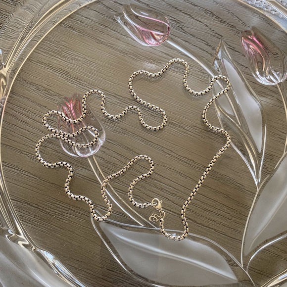 💯 DAVID YURMAN BOX CHAIN NECKLACE 3.6mm 36” long - Picture 4 of 5